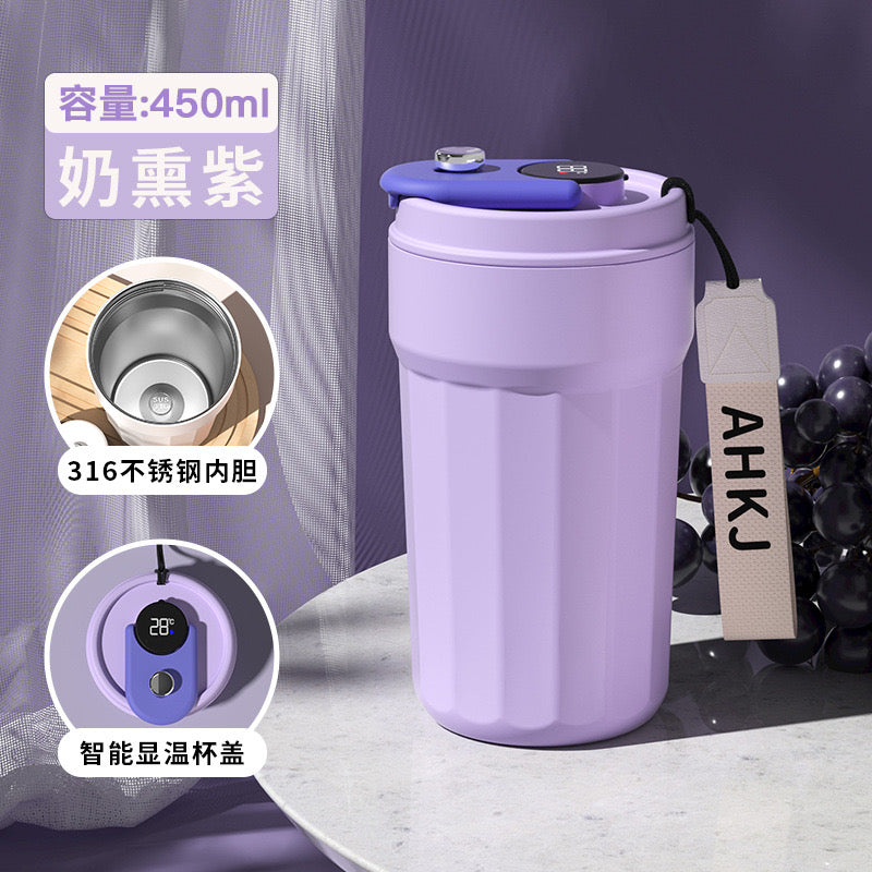 316 stainless steel ceramic inner insulation coffee high appearance water portable intelligent cup gift Jugs & Pitchers