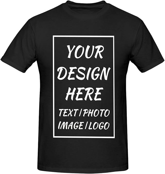 Basic Cotton Tshirt, Customize Your Image, Text & Photo