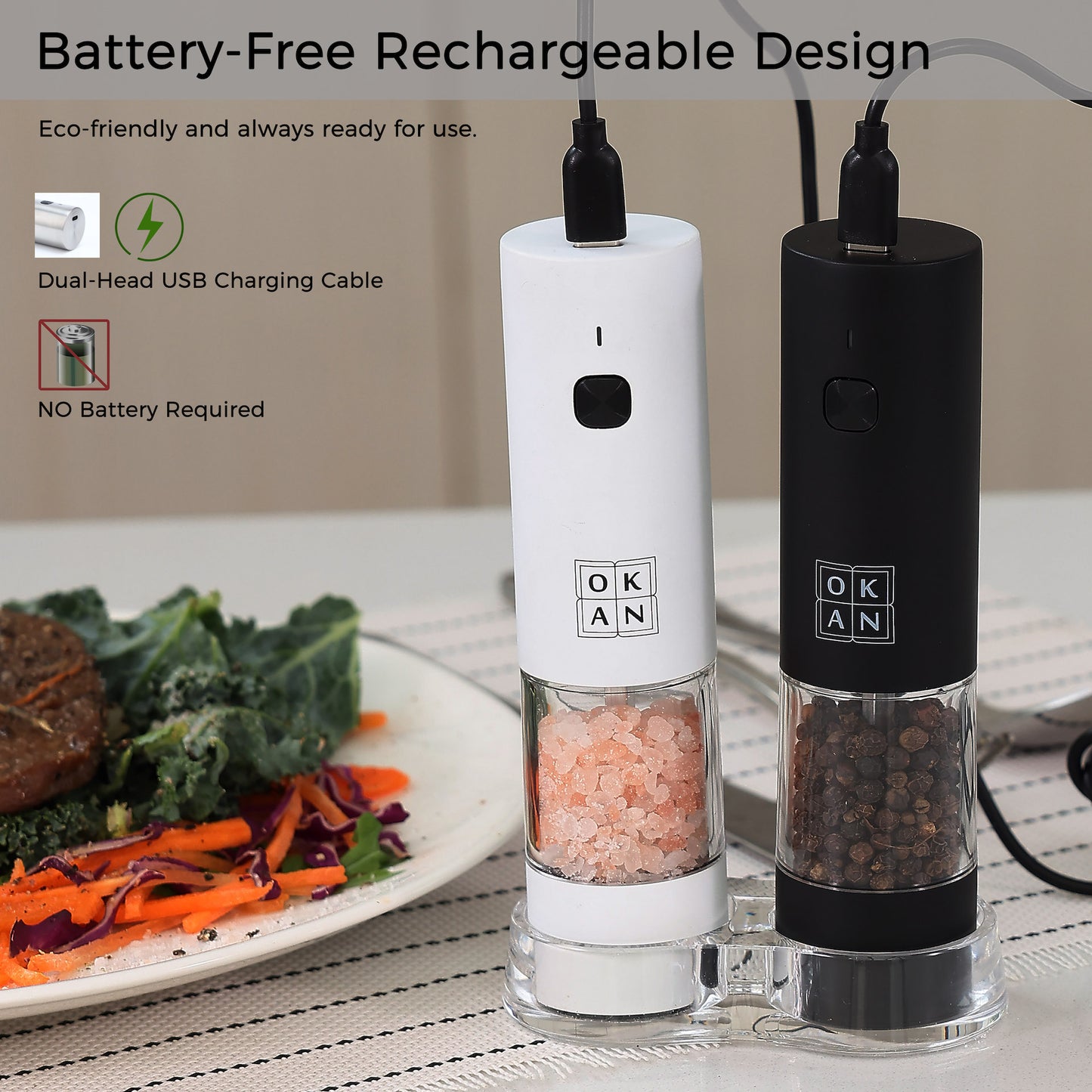 Electric Salt and Pepper Grinder Set -569