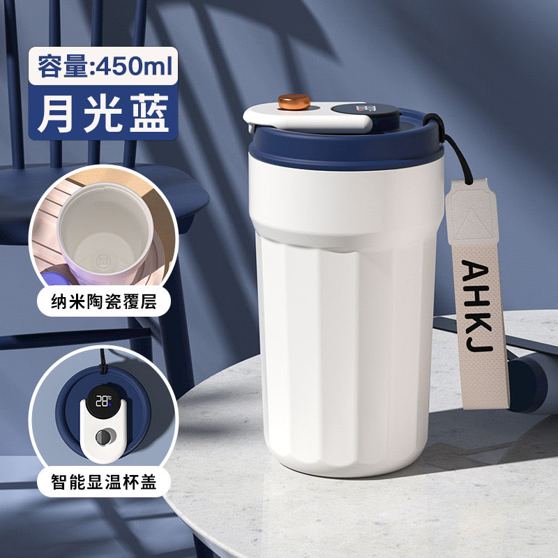 316 stainless steel ceramic inner insulation coffee high appearance water portable intelligent cup gift Jugs & Pitchers
