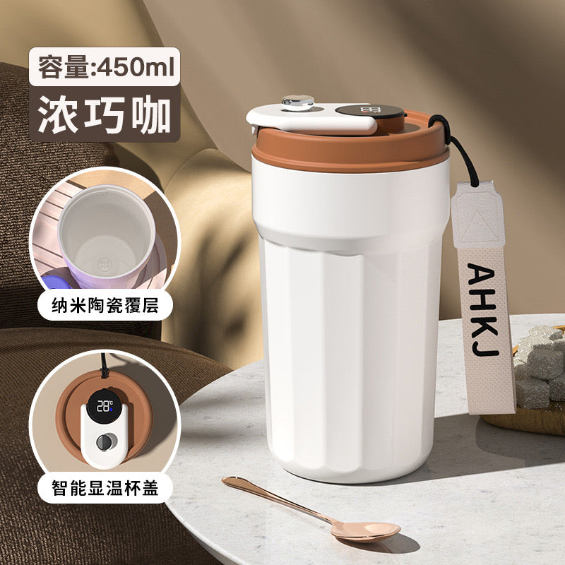 316 stainless steel ceramic inner insulation coffee high appearance water portable intelligent cup gift Jugs & Pitchers